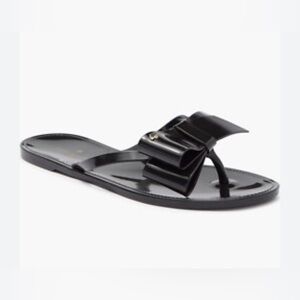 KATE SPADE N.Y. Jayla Bow Jelly Flip Flop Sandals Black color. Size 8
